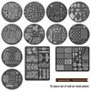 Nail Art Stamping Plates - Star, Polka Dot, Lines, Grid Lace Textures