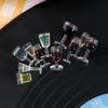 Simulation Red Wine Glass Coffee Cocktail Champagne Model Mini Miniature Food Ornaments 10pc/lot