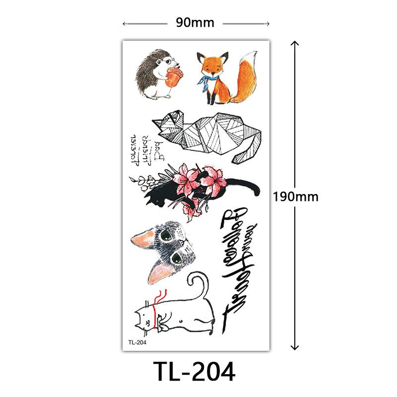 Flower Tattoo Stickers, Color Sketch Tattoo Stickers, English Letters, Wedding Photography Tattoo