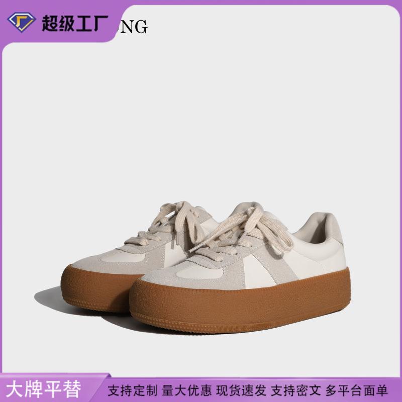 Strictly selected German training shoes women's shoes spring shoes Huizhou women's shoes spring low-top women's casual single shoes thick-soled Fo