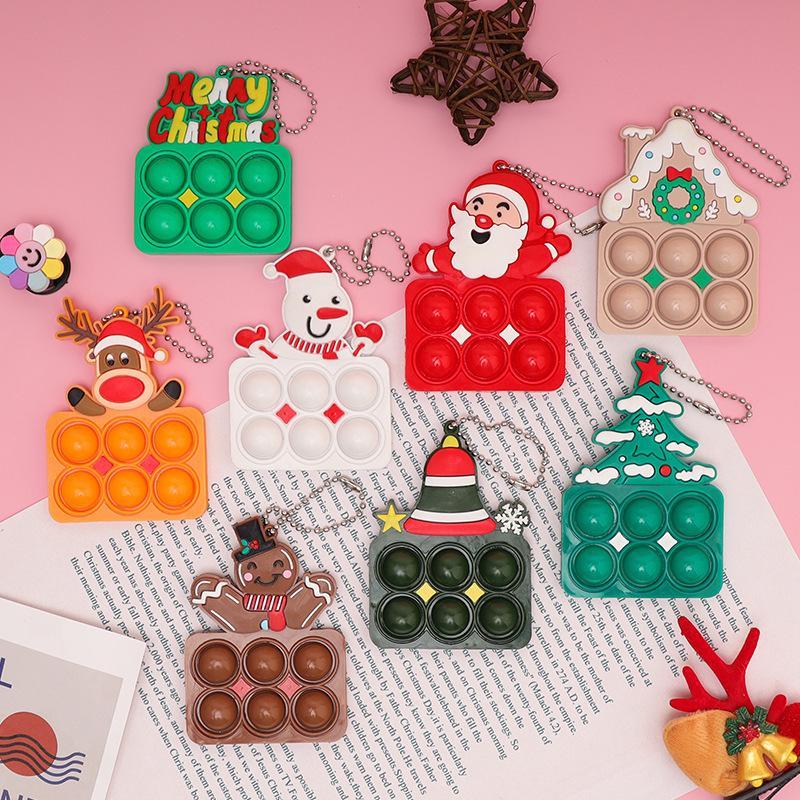 Christmas Pioneer Mouse Eradication Keychain Festival Decoration Decompression Toy Pendant