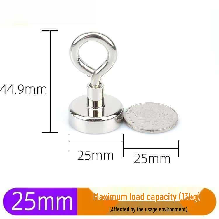 High-Capacity Magnetic Hook with Strong Eye Ring for Outdoor Use