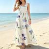Women's Longline Tank Dress for Beach Vacation Sleeveless,Flowy Hem,Comfortable Fabric,Vacation Style,Ideal for Summer Outings,Casual Daily,Shopping