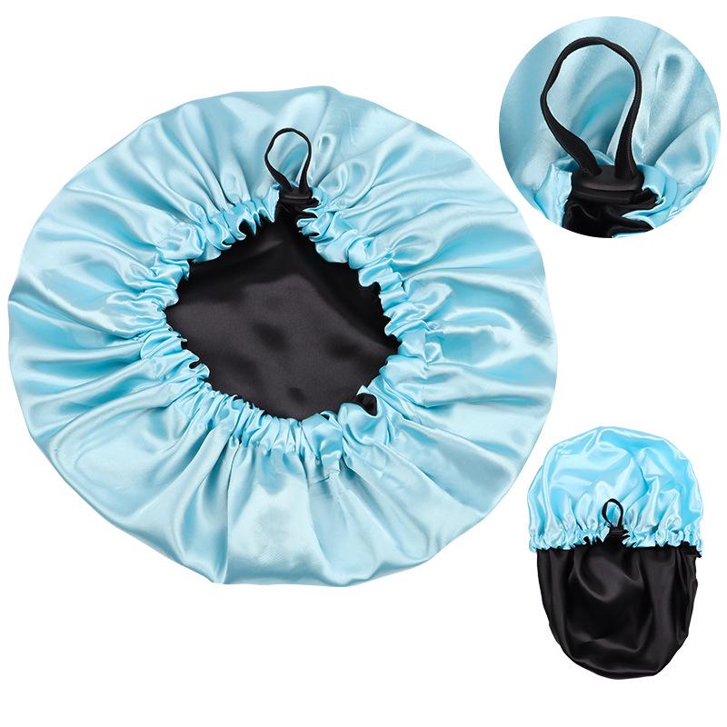 

Атласная двухслойная регулируемая шапочка для сна - Уход за волосами в послеродовой период и при химиотерапии One Size