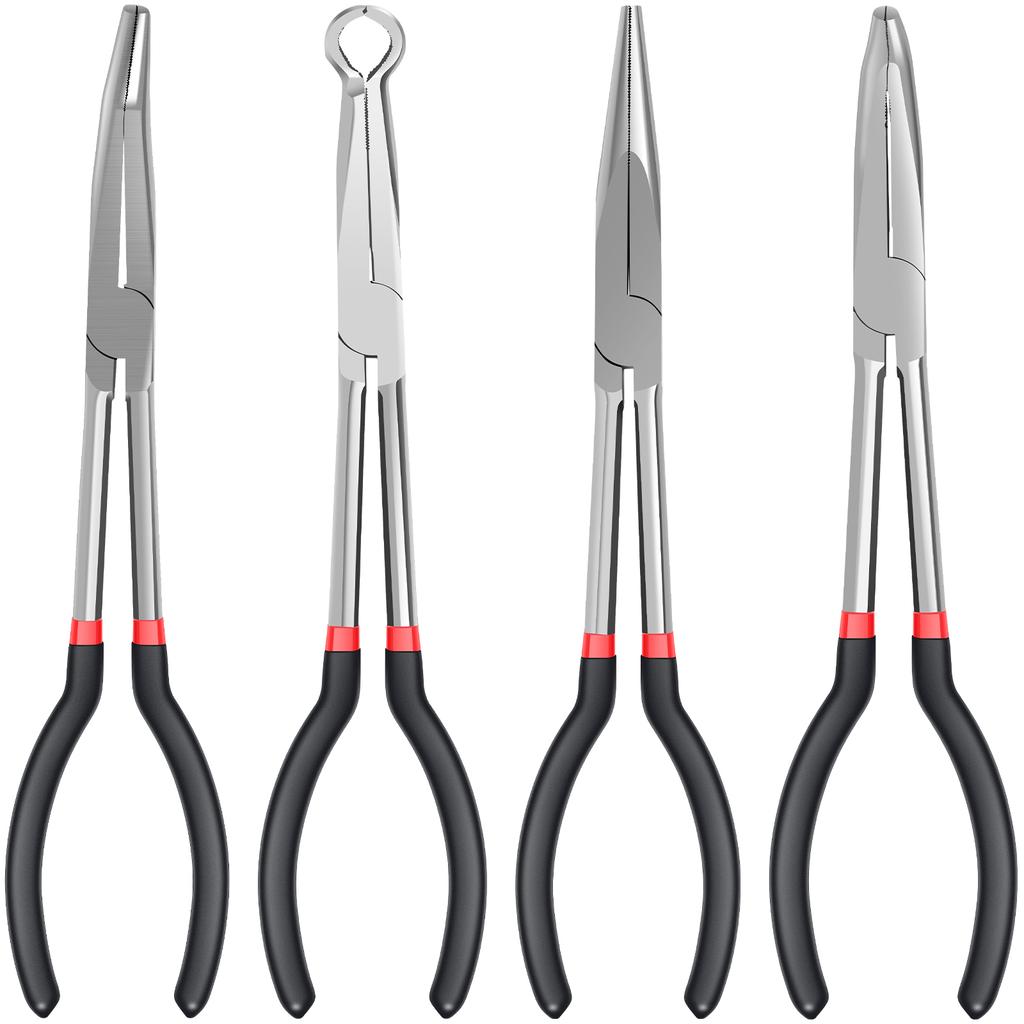 3/5Pcs Hose Gripper Plier Carbon Steel Spark Plug Removal Pliers Long Handle Car Electrical Disconnect Plier Radiator Hose Clamp