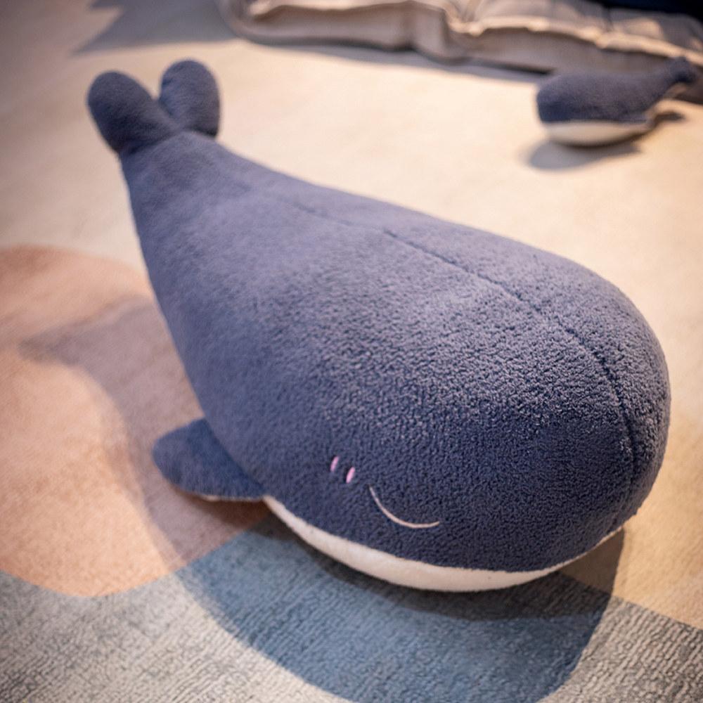 

Simulation blue whale throw pillow plush toy doll girl bed sleeping pinch pillow children soothing doll 25cm（0.07kg）