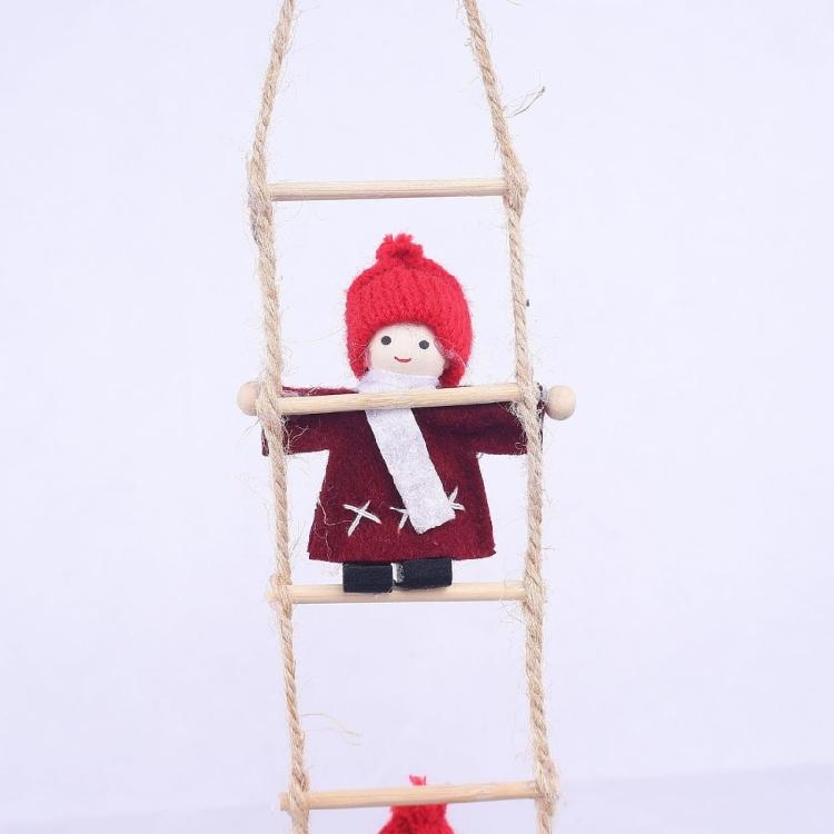 Festival Stair Climbing Elf Decorations 2PCS Durable Polyester Hanging Ornaments Christmas Party Decoration