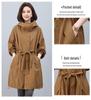 Plus Size Mid-Length Trench Coat for Women - 2024 Autumn Fashion, Loose-Fit & Slimming Design