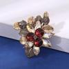 Retro Flower Brooch, Exquisite and Fashionable Crystal Brooch, Light Luxury, High-end Design Sense, Niche Brooch