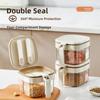 Glass Sealed Seasoning Jar Push-type Condiment Storage Container  Home Cooking