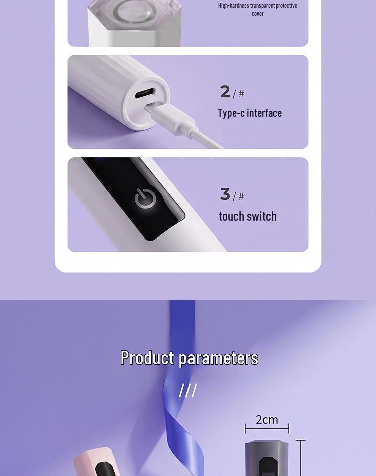 Rechargeable LED Nail Lamp: Portable Phototherapy Machine with Digital Display for Nail Art Curing