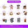 Watercolor Illustration Coffee Stickers DIY Kids Toy Gift Decal for Phones Laptops Cup Luggage Waterproof Latte Mugs Collections
