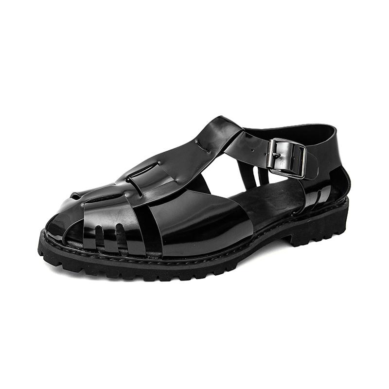 Fashion Fashion men's summer shoes Classic  styles Outdoor leisure street leisure business and office Black white versatile sandals