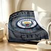 Football Team City FC Pattern Blanket for Home Decoration, Bed, Sofa, Car Travel, Camping, Suitable for All Seasons, Birthday Christmas Gift