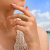 Irregular Texture Wave Opening Ring,Gold Color Stainless Steel Geometric Rings,Women's Jewelry Accessories Gifts