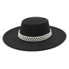 New Hepburn Dome Convex Top Large Brim Women'S British Men'S Wool Hat Cashmere Top Hat