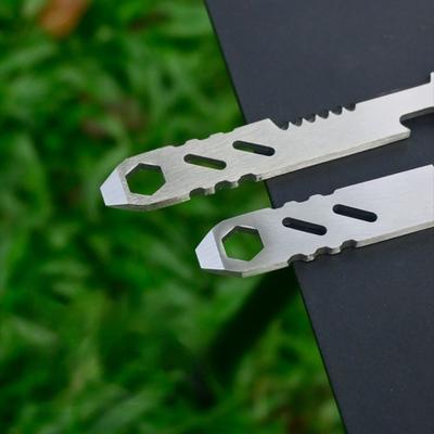 High Hardness Steel Camping Tool Multipurpose Scraper Fire Starter Pry Bar Hex Wrench For Outdoor Survival And Emergency
