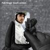 Cotton Ski Gloves Rainproof Cold Resilience -40℃ Touch Screen Slip-resilience Warm Gloves for Skiing Riding Winter Commuting Black L