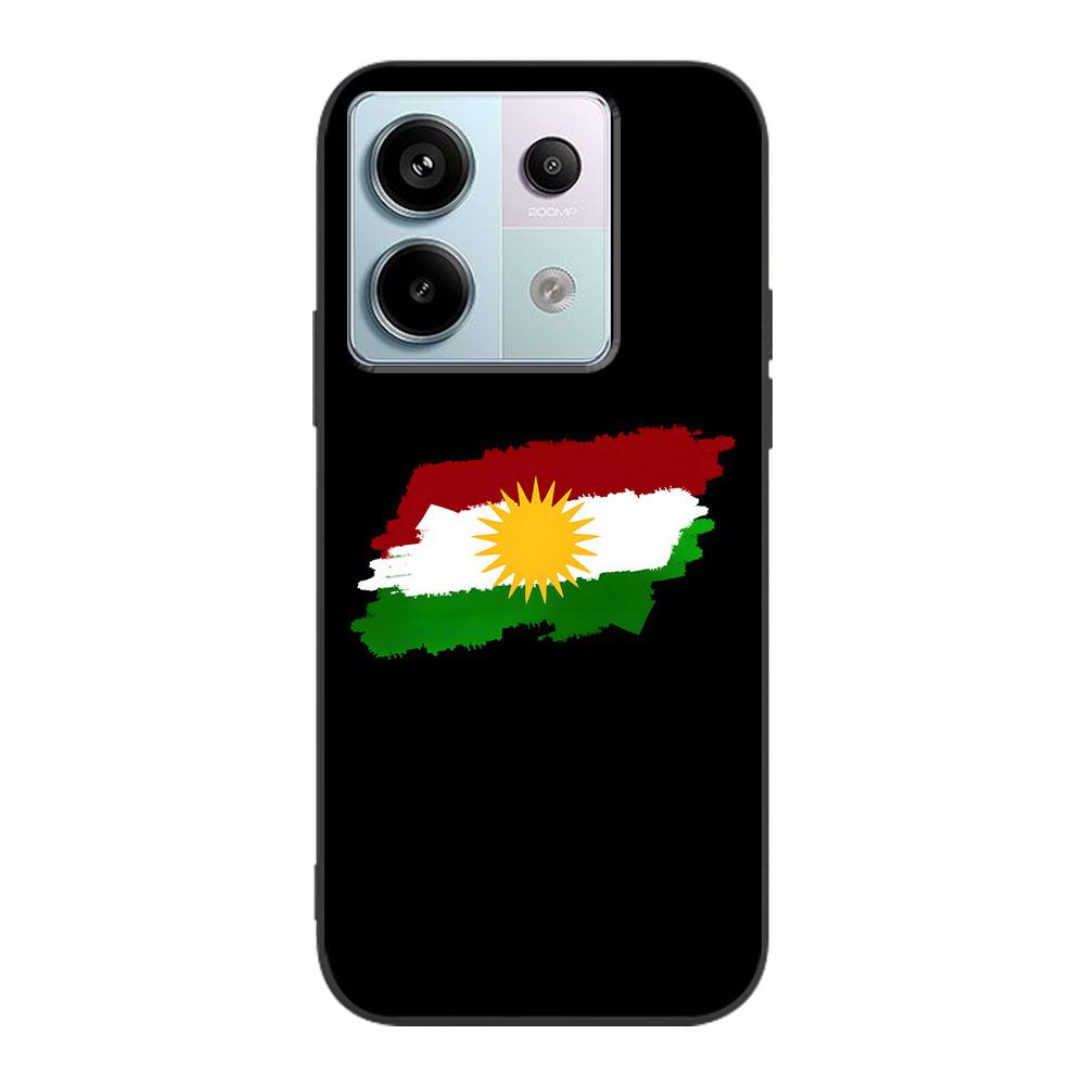 Kurdistan Flag Art Case for Xiaomi Redmi 10 10C 9C 9A 9i 9 Prime 9T 12 12C 10A K40 Pro Black Soft TPU Mobile Phone Bag Cover