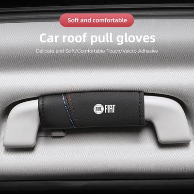 Auto Roof Pull Gloves Car Roof Armrest Cover Handle Covering For Fiat Abarth 500e Panda Tipo FR Argo Freemont Punto Bravo Palio