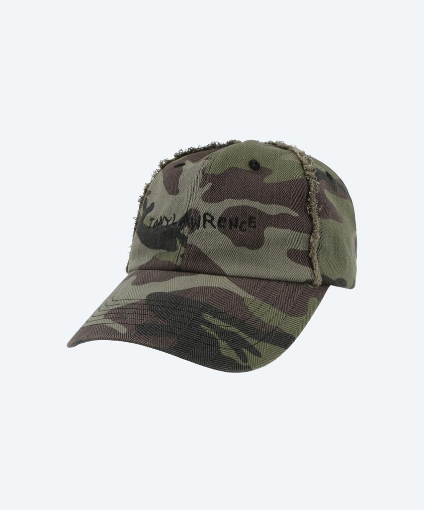 Tonilolenseu Lettering Embroidered Camo Ball Cap