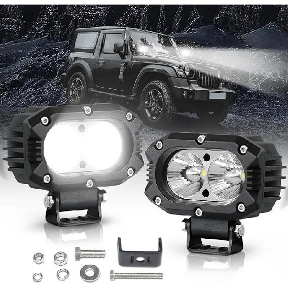 Additional 3inch Ligh Mile Led Work Light Bar Driving Lamp Headlights Long -range Accessories 12V 24V Electric 4x4 Led Off Road