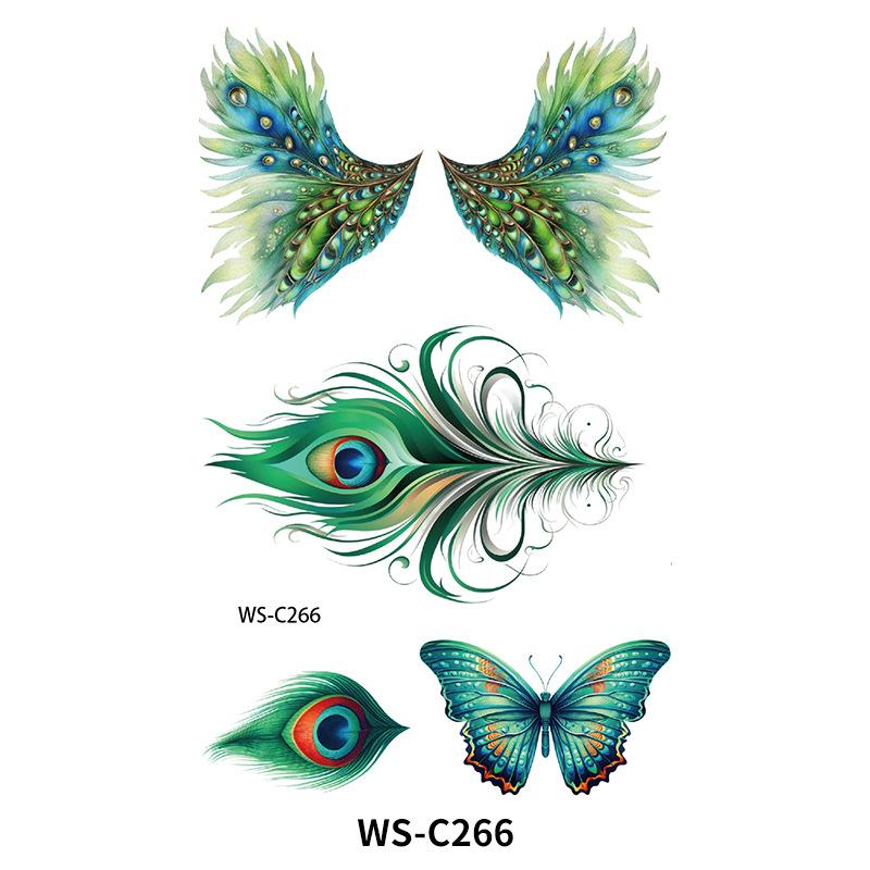 New Colored Butterfly Ins Style Tattoo Stickers Waterproof Arm Advanced Stage Performance Makeup Face