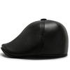 Cap Men's Autumn and Winter Baseball Cap Leather Cap Forward Cap Cold Warm Ear Protector Hat