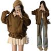 "Melange Removable Lace Collar Women's Retro Long Sleeve Jacket - 2025 Autumn/Winter Collection”
