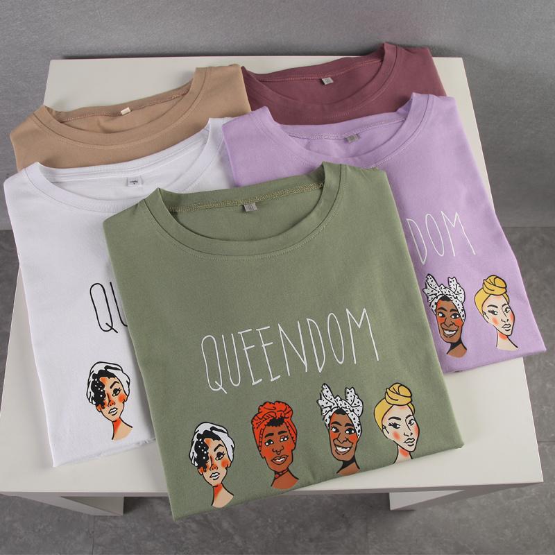 Hirsionsan Gothic Character Printed T Shirt Women Harajuku Soft Summer Cotton Tshirt Korean Loose Tees Ins Casual Female Tops Cute Cartoon Tees