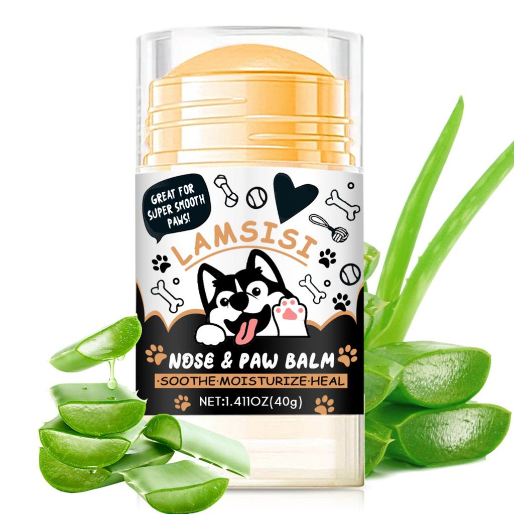 Natural Lickable Dog Paw & Nose Balm Soothes Wear and Tear On Your Pet's Paws and Nose Repairs Damage Nourishes Dryness Improves Rough