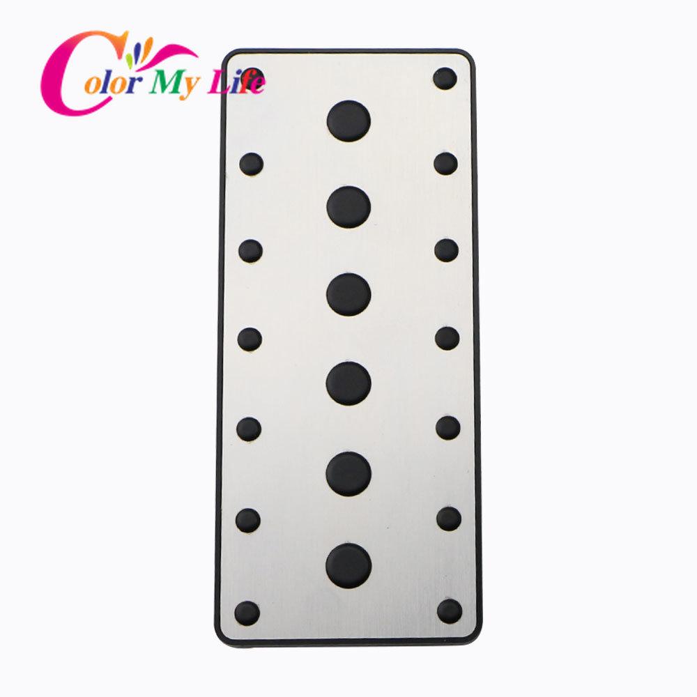 Color My Life Car Pedals for Toyota Fortuner 2015 - 2023 AT Gas Brake Pedal Dead Pedale Pad Protection Cover Stainless