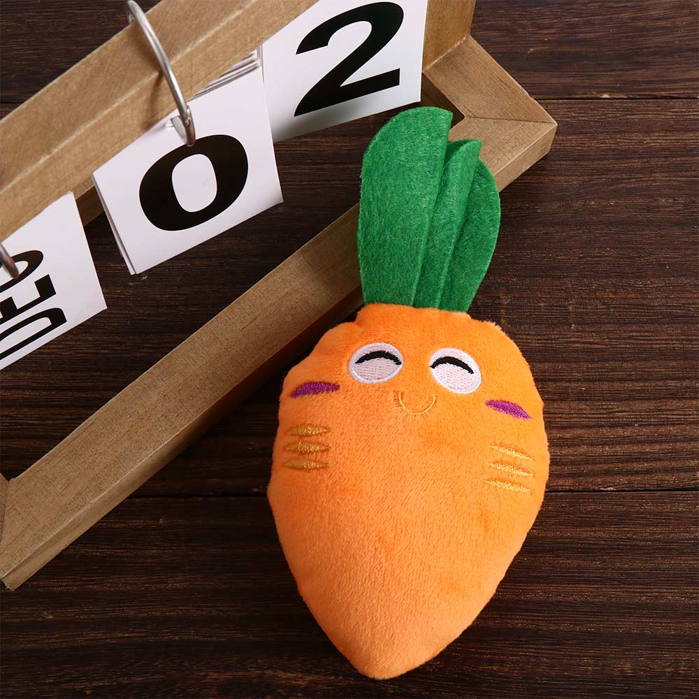Funny 1Pc Carrots Plush Vegetable Sound Squeaky Pet Supplies Dog Toys Chew Squeaker