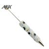 Decorative Pens for Beads Glitter Beadable Ballpoint Pen, Sparkly Rhinestone Star Moon Beaded Plastic Writing Crafts DIY Handmade Gel Ink Pen