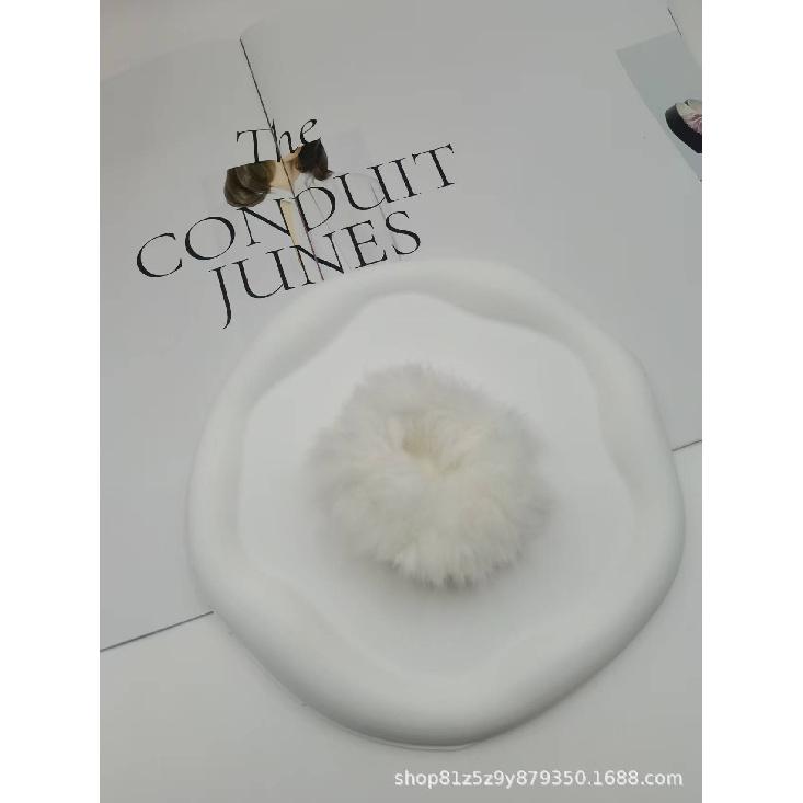 Plush Hair Scrunchies for Women & Kids, Soft Furry Hair Ties, High Ponytail Holder, Autumn Winter Fashion