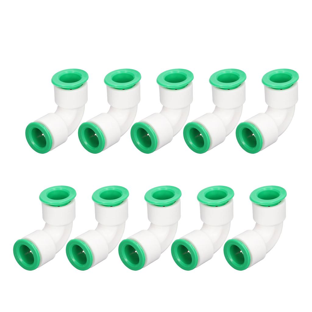 10 Stück Winkelverbinder PPR Schlauchrohrverschraubung Schnellsteckverbindung Set Kit für Pool 20mm 0.79in