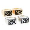 2 Teile/satz Punk Edelstahl Sons of Anarchy Paar Finger Ringe Schmuck Geschenk