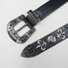 Krokodilmuster Amerikanischer Western Nieten Krähen Accessoires Totenkopf Nieten Gürtel Punk Herren Gürtel Damen Hundert