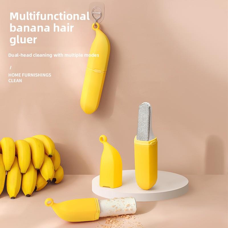 Banana Lint Roller Pet Hair Remover Double-Sided Clothes Fabric Shaver Brush