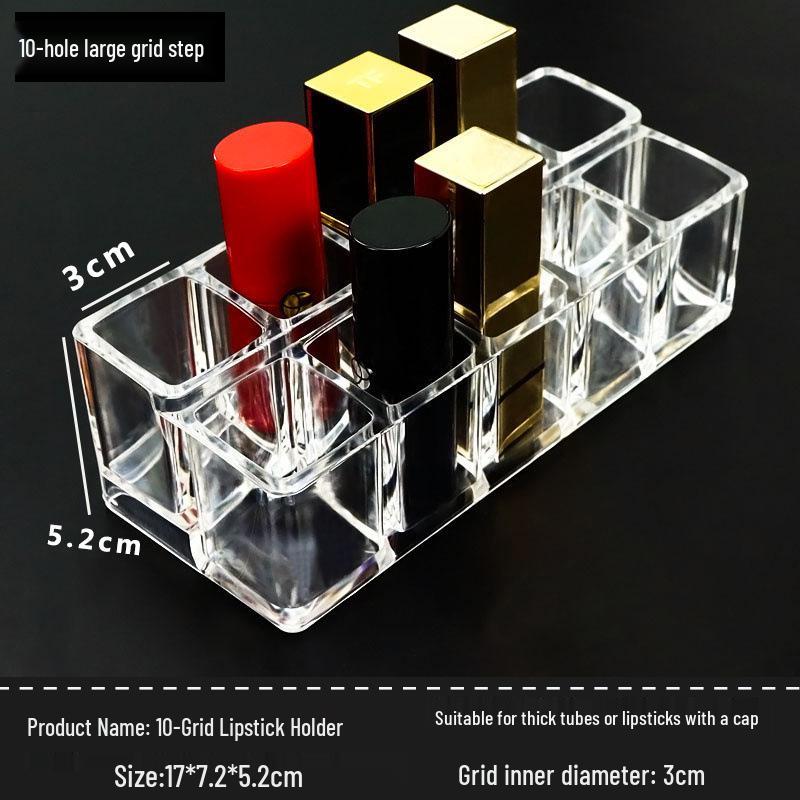 Klarer Acryl-Lippenstift-Displayständer - Mehrloch-Organizer für Kosmetik
