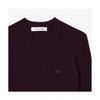 Lacoste Women S Slim Fit Ribbed Crewneck Sweater [dark Brown]