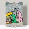 Cartoon J-Joguman Studio Cute Blanket Design Lightweight  For Dorms, Naps, Living Room, Office,Sofa,All-Season