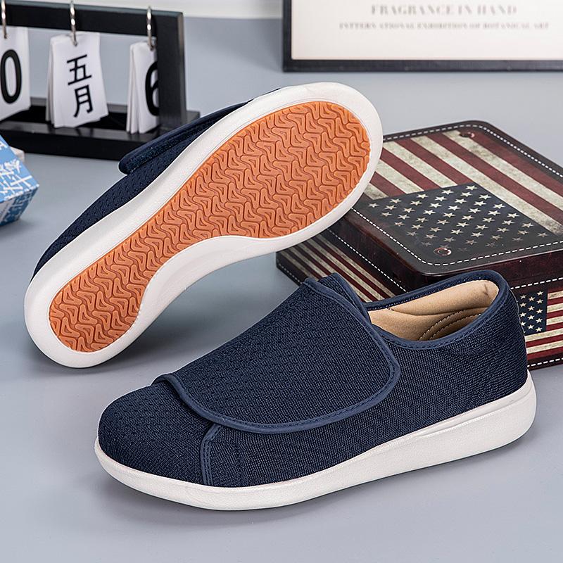 Orthopedic Diabetic Shoes for Wide Feet with Adjustable Closure Lightweight Edema Sneakers with High Arch Support for Elderly