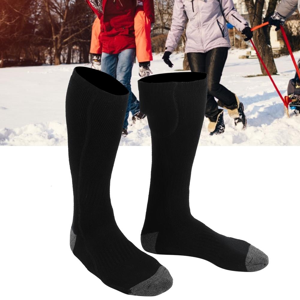 Washable Electric Heated Socks Rechargeable Battery Winter Foot Warmer Thermal SocksEU Plug 100-240V