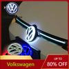 Valve Stems Caps For VOLKSWAGEN VW 11cm LED Car Front Rear Emblem Badge Sticker For VW Polo Golf Jetta Beetle CC Tiguan Touran P