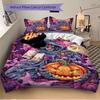 3pcs Halloween Theme Bedding Set, Including 1 Quilt Cover and 2 Pillow Shams, Without Filling, Soft and Comfortable Home Bedroom N050