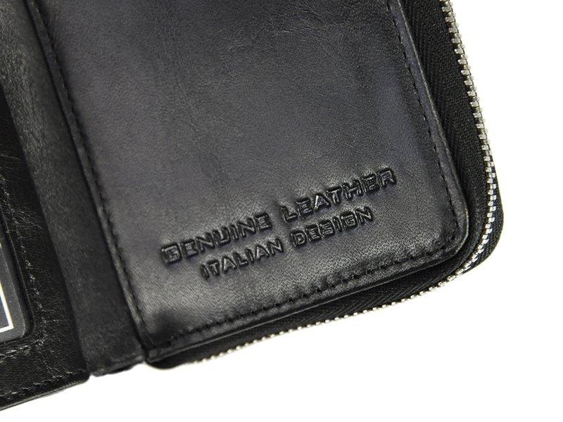 Echtes Leder + Damen-Portemonnaie aus Kunstleder Gregorio GL-116