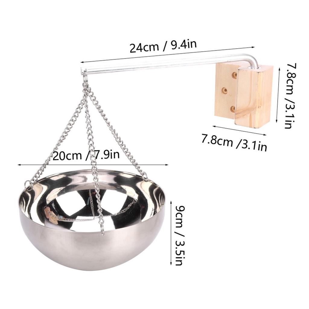 20cm Stainless Steel Sauna Aromatherapy Bowl Essential Oil Holder Sauna Room Accessories