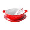 A5 Melamine Porcelain-Style Dessert Bowls: Creative Double-Ear Set for Sweets, Soup, Shaved Ice, and Snacks