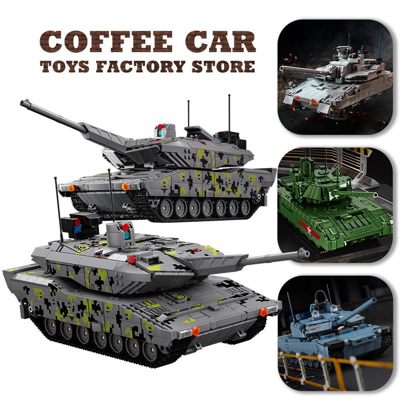 NEW Army Heavy Tank MOC Bricks Set WW2 Military Armored Cars Building Blocks War Panzer 3D Model Children Toys Birthday Gift DIY